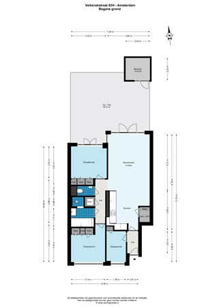 Floorplan - Volkerakstraat 40, 1078 XT Amsterdam